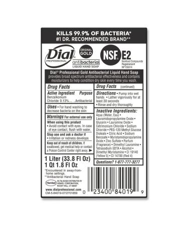 Dial Professional 84019 Gold Antimicrobial Soap Floral 1000mL Refill 8/Carton - Buy Online on GoSupps.com