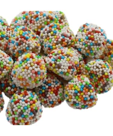 1kg Rainbow Berries Jellies Coated In Non Pareils Candy Pick & Mix Sweets Gummy Resealable Pouch Share Bag