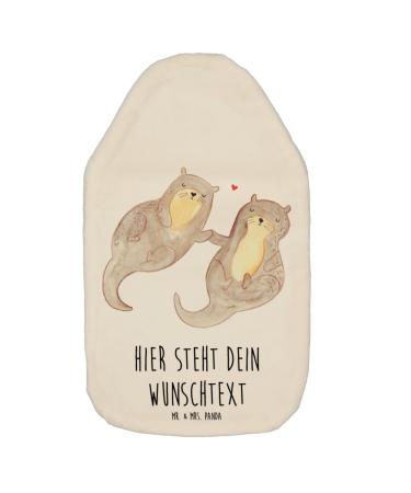 Mr. & Mrs. Panda Personalized Heat bottle Otter Hand - Personalized Gifts Sea Oot Children's Warm Bottle with Names Otter Seeotter White