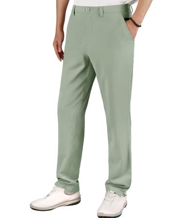 Bakery Men's Golf Pants | Stretch Lightweight Straight Relaxed Fit | Pea Green | Size 30W x 31L - Buy Online on GoSupps.com