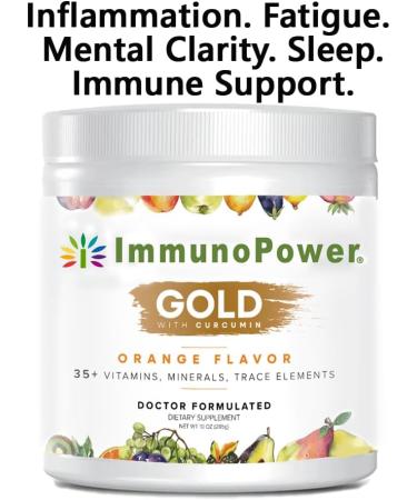 ImmunoPower Gold - Immune Support - Targeted to Help Increase Natural Killer Cell Activity with 35+ Vitamins Minerals - Powder Formula - Orange Flavor - Buy Online on GoSupps.com