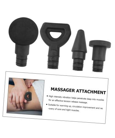 Beaupretty Fascia gun head muscle massage device accessories head muscle -relaxing tool head vibration relaxation pistol head accessories head massage tips massage devices 9x6x2cm black