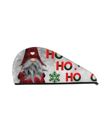 Cute Santa Microfiber Hair Towel Soft Super Absorbent Hair Towel Wrap for Women Coral Velvet Quick Dry Hair Cap for Long Curly and Thick Hair
