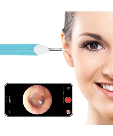 Otoscope 3.9mm Ear Wax Removal Tool Ear Endoscope Ear Scope Ear Inspection Camera with 6 Lights for Kids Adults HD Waterproof Ear Cleaning for Android iPhone Blue