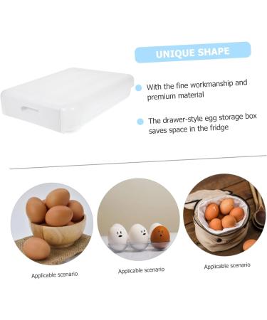 Drawer Refrigerator Egg Drawer-type Supply Tray Accessory Household Storage Fridge re-usable White 33X25X8cm - Buy Online on GoSupps.com