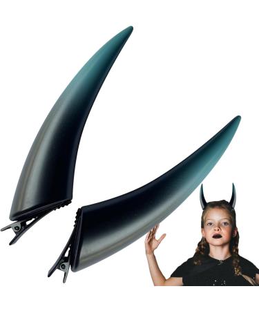Gothic Devil Horns Women Demon Vampire Headpiece Devil Hair Clips Horns Hairpin for Scary Look Gothic Funny Cosplay for Women Halloween Blue - Buy Online on GoSupps.com