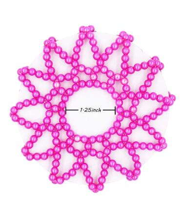 Elastic Crochet Hair Bun Covers with Rhinestone - 6pcs Colorful Mix | Handmade Hair Net Holder for Women - Ideal for Dancing, Sports, and Daily Wear - Buy Online on GoSupps.com