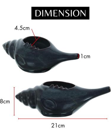 Qimacplus Leak Proof Durable Ceramic Neti Pot Non-Metallic and Comfortable Grip | Microwave and Dishwasher Friendly Natural Treatment for Sinus and Congestion Attractive Designed (Blue) Mat Blue - Buy Online on GoSupps.com