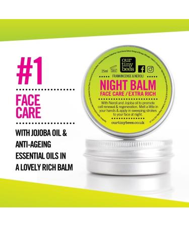 Frankincense and Neroli Face Balm |100% Natural Balm | Deeply Moisturising & Replenishing Night cream. By Our Tiny Bees Skincare 27ml. Frankincense Oil for Skin Natural skincare - Buy Online on GoSupps.com