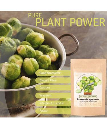 Nourisharvest Raw Brussels Sprouts Powder - Pure concentrated plant powder- Harvested + Dried on the farm- No added Sugar or Salt. No Preservatives Gluten Free 120grams Made in Australia - Buy Online on GoSupps.com