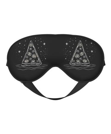 Sleep Mask Eye for Women Men Reusable Soft Blackout Eye Masks Covers for Night Better Sleep Travel Camping Road Trip Essentials Gifts for Him Her - Pizza Constellation