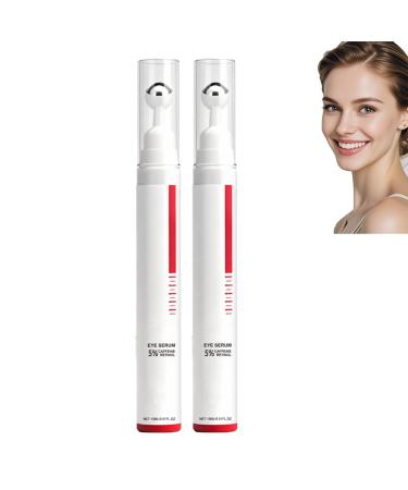 homomdy Retinol Eye Serum with Rollerball - Anti-Aging Caffeine Eye Cream for Dark Circles and Puffiness Smoothing & Firming Wrinkles Moisturizing & Refreshing