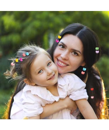 100 Mini Hair Clips - Colorful Pearl Hair Clips for Women & Girls | Plastic Hair Clamps & Needles in Box - Buy Online on GoSupps.com