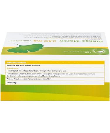 Buy Ginkgo-Maren 240 mg Film-Coated Tablets - Boost Memory & Focus | International Shipping Available - Buy Online on GoSupps.com