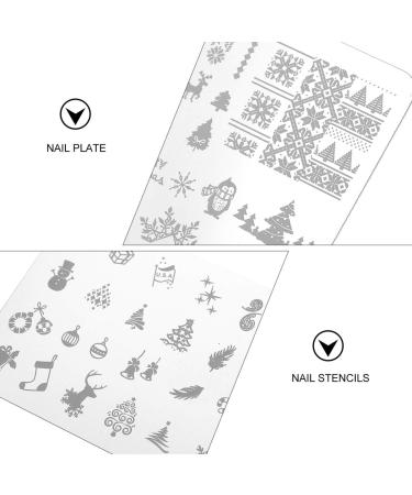 MILISTEN Nail Stamping Stencils - 6pcs Halloween & Christmas Nail Art Decorations for Festive Makeup - Buy Online on GoSupps.com