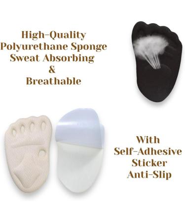 CB 4-Pairs Forefoot Shoe Metatarsal Pads - Ball-of-Foot Cushions for Pain Relief | Comfortable Insoles for Men Women & Kids - Style C-Nude - Buy Online on GoSupps.com