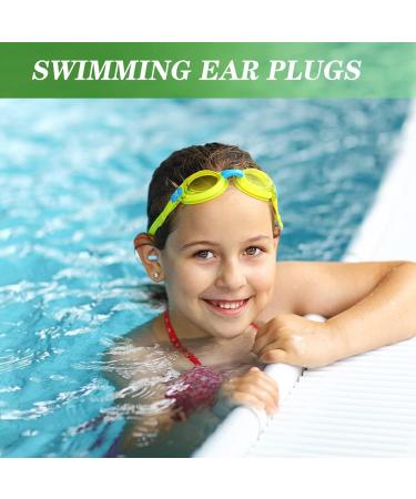 5 Pairs of Waterproof Silicone Earplugs for Swimmers | Reusable & Comfortable Earplugs for Swimming Showering Bathing & Surfing - Blue - Buy Online on GoSupps.com