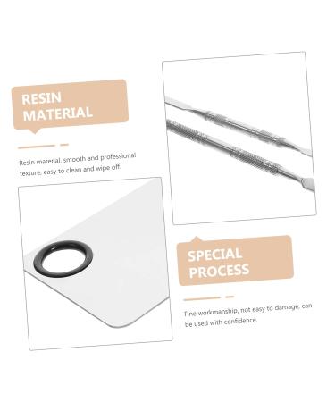 Professional Stainless Steel Makeup Palette Set | Ipetboom 2 Set Manicure Tools for Foundation Mixing & Nail Art - 14.9x10x0.3cm - Buy Online on GoSupps.com