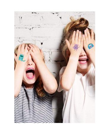 Ooopsi Monster Temporary Tattoos for Kids - 120+ Cute Cartoon Stickers for Boy Girl Birthday Party Favors - Buy Online on GoSupps.com