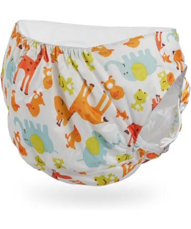 Cutieplusu Washable Pocket Diaper Cover - Adjustable Reusable Leak-Proof Breathable Adult Fabric Diaper - Cute Giraffe Design - Buy Online on GoSupps.com