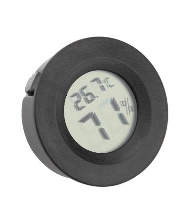 Mini Digital Hygrometer Thermometer | Indoor Humidity Temperature Monitor with Large LCD Display and Backlight for Reptile - Black - Buy Online on GoSupps.com
