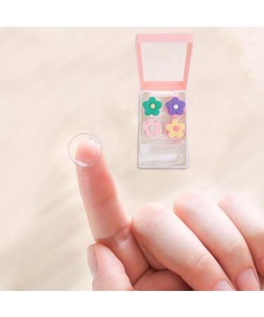 Faruta Portable Contact Lens Organizer Set - 2 Mini Containers for School Home & Travel - Pink - Buy Online on GoSupps.com