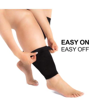 Zeta Wear Compression Stockings for Thick Calves - Comfortable Short Length Calf Cover with Large Cuffs | 4XL Black - Buy Online on GoSupps.com