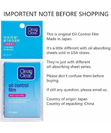 Compatible Oil Control Film 300 Sheets Blotting Paper Replacement for Clean & Clear Oil Absorbing Sheets (Pack of 5) 60 count (Pack of 5) - Buy Online on GoSupps.com