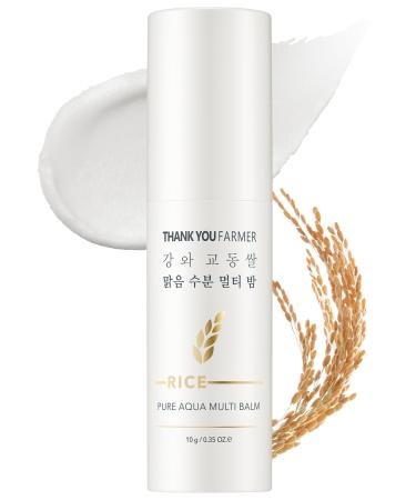 THANKYOU FARMER Rice Pure Aqua Multi Balm - Exclusive Korean Rice Extract 5 Ceramide Eye Treatment Balm Korean Multi Balm Stick for Face Fragrance-Free