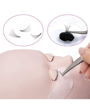 Men's Makeup Mannequin Head with 4 Pairs Eyelids | Soft Silicone Eyelash Extension Exercise Model for Beginners - e-MTT-White - Buy Online on GoSupps.com