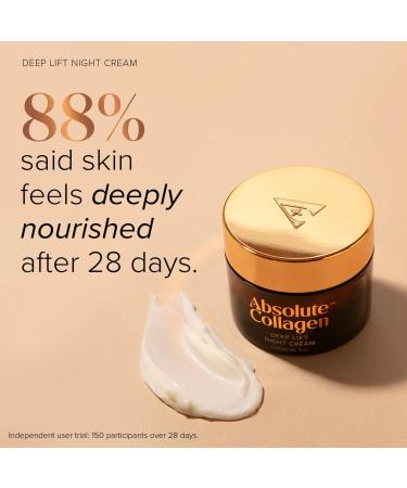 Absolute Collagen Deep Lift Night Cream 50ml - Nourishing & Hydrating - Repair & Restore Skin Barrier - Improves Skin Texture Elasticity & Firmness - Reduce Appearance of Fine Lines - Anti-Ageing - Buy Online on GoSupps.com