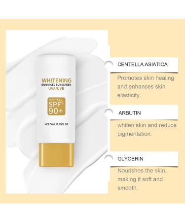 Enhanced Sunscreen Spf 90+ PA+++ Face Sun Cream Sun Lotion Factor 90 Sun Cream Spf Moisturiser Face Sunscreen Natural Sunscreen High Protection Against UVA & UVB for All Skin Types - Buy Online on GoSupps.com