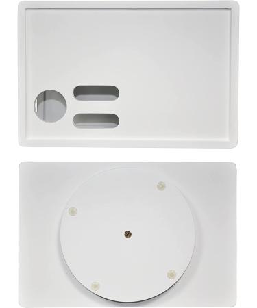 Spiretro Rotating Cosmetic Organizer - 360 Degree Carousel for Makeup & Toiletries - Wood Construction in White - Buy Online on GoSupps.com