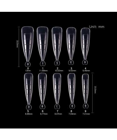 Desdemona Stiletto Dual Forms Set - 100 Pcs Poly Extension Gel Nail Molds - Buy Online on GoSupps.com