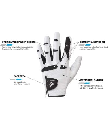 BIONIC Men's StableGrip Golf Glove - Left Hand, Cadet White, Size Cadet Medium - Buy Online on GoSupps.com