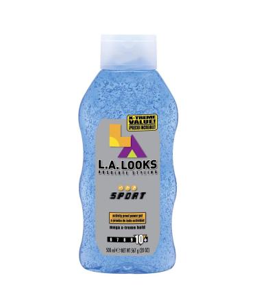 La Looks Gel 10 Extreme Sport Tri-Active Hold (Blue) 20 oz (Pack of 5)