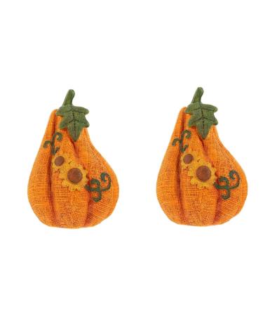 OUNONA 2pcs Resin Pumpkin Model Halloween Party Decor Office Decore Artificial Pumpkin Decoration Resin Pumpkin Ornament Home Decor Resin Crafts Small Pumpkins Fake Pumpkins