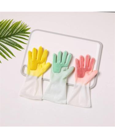 FINPAN Kitchen Gloves Silicone Right Hand Magic Brush Dish Washing Household Cleaning Dishwashing Gloves Medium Red - Buy Online on GoSupps.com