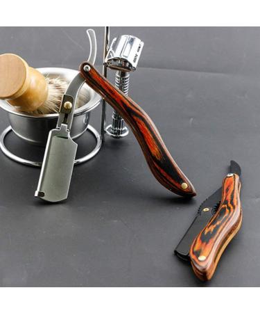 Ficklap Foldable Razor Combo - Black Double Edge Manual Beard Cutter with Wooden Handle | International Shipping Available - Buy Online on GoSupps.com