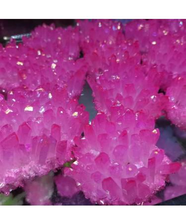 Natural Crystal Rough Crystal 300-400g Electroplated Natural Crystal Cluster Raw Rock Quartz Flowers Stones Gift Modern House Decor - Buy Online on GoSupps.com