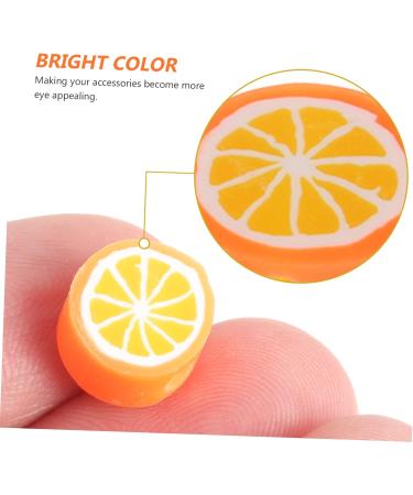 Lurrose 200 Cut Tone Fruits Loose Pearl Orange Disc Clay Beads for Craft & Nail Art - 3D Jewelry Polymer Discs (1x0.5cm) - International Shipping Available - Buy Online on GoSupps.com