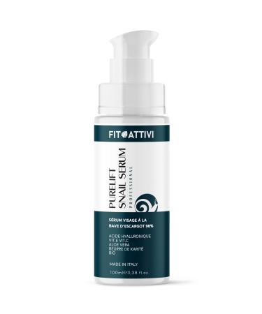 Snail Slime Moisturizing Face Serum 98% - Powerful Anti-Wrinkle With Hyaluronic Acid Vitamin E Vitamin C Regenerating Aloe Vera - Skincare for Women and Men 100 ML - FITOATTIVI