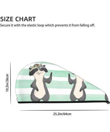 Soft Super Absorbent Cute Raccoon Microfiber Hair Towel Wrap for Women - Quick Dry Coral Velvet for Long Curly & Thick Hair - Buy Online on GoSupps.com