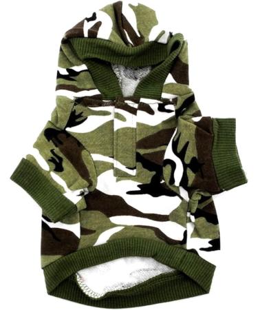 Smalllee Lucky Store - Camo Hoodie Shirt for Small Dogs | Boys Dog Clothes | Green M Mini-M (Chest: 42cm Back: 28cm) - Buy Online on GoSupps.com