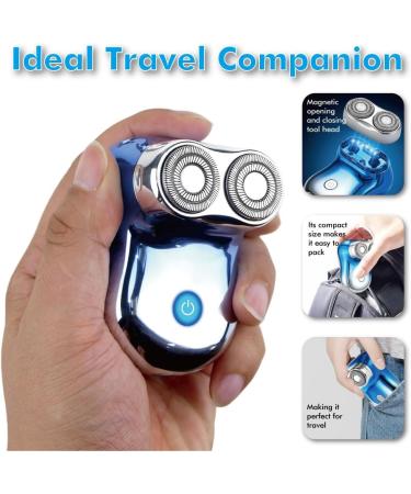 Buy Electric Shaver for Men - USB Rechargeable Travel Shaver Fast-Charging Cordless Razor & Beard Trimmer - Perfect for Grooming & International Shipping - Buy Online on GoSupps.com