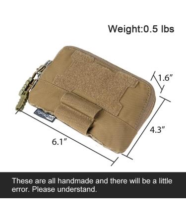 TOPTACPRO Tactical MOLLE Admin Panel Pouch - Small Chest Pouch for Tactical Vest - 500D Cordura Nylon - Coyote Brown - Buy Online on GoSupps.com