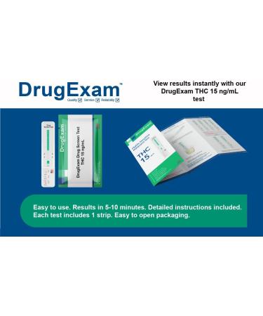 3 Pack DrugExam USA-Made 15 ng/mL THC Marijuana Drug Test Kit - Highly Sensitive Single Panel Test for Any Form of THC Detection - Buy Online on GoSupps.com