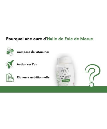 Strong bone & vitamin intake - Cod liver oil - 120 capsules - Cure 2 to 3 months - Belle & Bio Food Supplement - Made in France - Buy Online on GoSupps.com