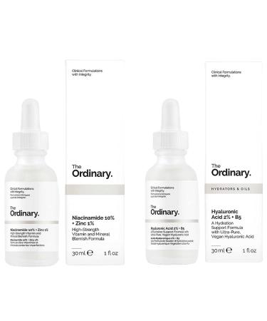 Hyaluronic Acid 2% + B5 & Niacinamide 10% + Zinc 1% Bundle - 30ml Face Care Set - Buy Online on GoSupps.com