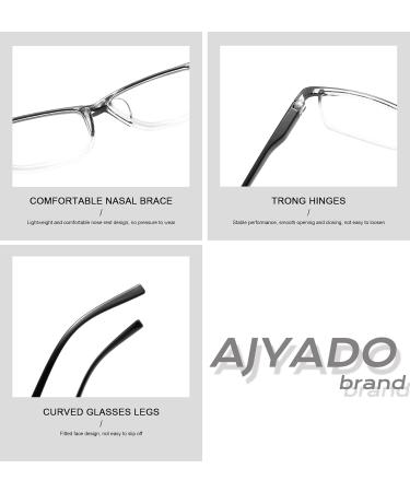 Buy 2-Pcs Magnifying Glasses | Blue Light Blocking Reading Glasses for Men & Women | 1.5x Black & Blue - Buy Online on GoSupps.com